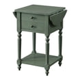 thumbnail image 2 of Home Square Mendez Wood Drop-Leaf Side Table in Antique Teal - Set of 2, 2 of 6