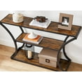 thumbnail image 1 of Safdie & Co. Console Table, 2 Shelfs, Brown Reclaimed Wood & Black Metal Legs., 1 of 2