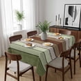 thumbnail image 6 of Sage Green Table Cloth Waterproof Tablecloths, Farmhouse Wood Grain Vintage Brown Striped Tablecloth Dining Table Cover for Kitchen Party Tabletop Outdoor, Rectangle Tablecloth 60x102 Inch, 6 of 9