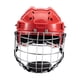 thumbnail image 4 of Casco de hockey sobre hielo con rejilla Protector acolchado suave profesional Casco de rugby para De 52 cm a 58 cm, 4 of 9