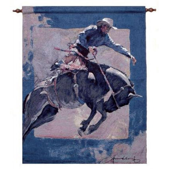 Simply Home Cowboy Cheval Mur Suspendu Tapisserie 26 "x 36"