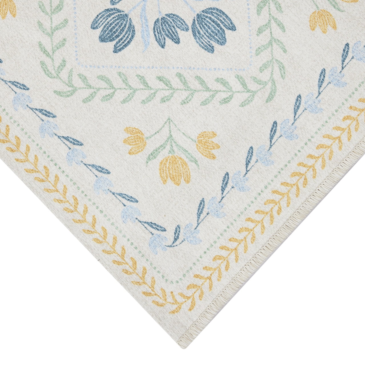 Better Homes & Gardens Soliel Floral Area Rug, Blue & Yellow, 5' x 8'', Recommended for Living Rooms and Bedrooms