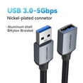 thumbnail image 1 of Vention USB 3.0 Extension Cable USB 3.0 2.0 Cable Extender Data Cord for PC Smart TV Xbox One SSD Fast Speed USB Cable Extension, 1 of 5
