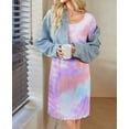 thumbnail image 4 of Avidlove Bamboo Viscose Nightgowns for Women Ruffled Short Sleeve Sleepshirts Tie Dye Pajamas Dress with Chest Pocekts S-3XL, 4 of 6