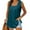 Blue, variant on WCJM Women's Casual V Neck Button Down Strappy Cami Tank Tops Summer Sleeve Summer Tank Tops for Women 2026 Loose Fit Pleated Square Neck Sleeveless Shirt Curved Flowy Vest Basic Cotton Tee