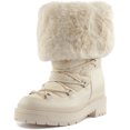 thumbnail image 6 of Guess Larya Women's Lace Up Faux Fur Ankle Boot In Cream Size 8.5, 6 of 6