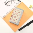 thumbnail image 7 of JIALIOU Nylon Trifold Card Wallet with ID Window Zipper Pocket for Men Women Teen Heart and Circle, 7 of 7