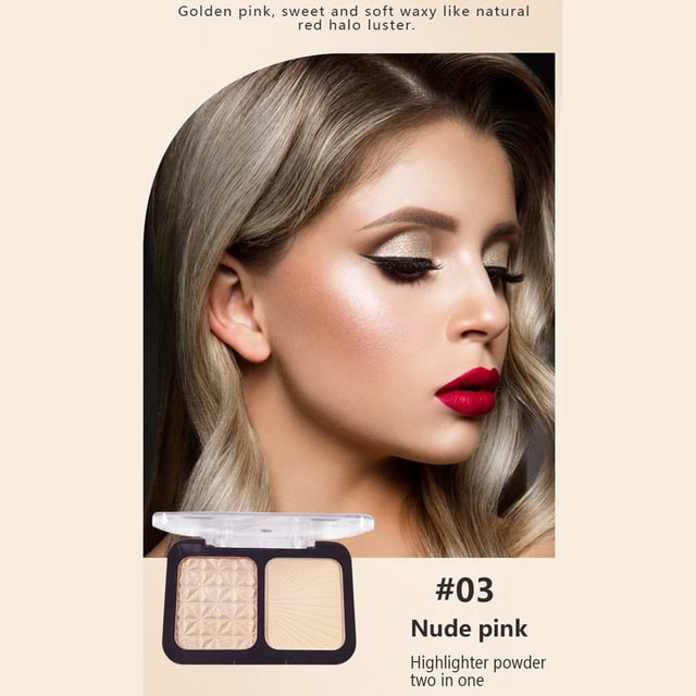SIfdSeng Sweat Proof Powder with Moisturizing Formula Long Lasting Coverage Contouring Highlighting and Repairing Effects Liquid Eyeshadow Glitter Brown