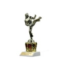 thumbnail image 2 of GETBULLISH Not Today Satan Trophy in Gold and Red, 2 of 4