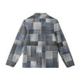 thumbnail image 3 of CCRFTGI Girls Long Sleeve Shirts for Child Size 10-12 Causal Back To School Button Up Collared Tops Formal Color Block Dress Shirt Classic Fall School Uniform Blouse with Pocket Blue 9-10 Years, 3 of 4