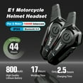 thumbnail image 2 of 1/2Pcs Bluetooth Motorcycle Helmet Intercom Headset For 2 Rider 1000M Intercomunicador Interphone Wireless Handsfree Call, 2 of 8