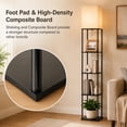 thumbnail image 3 of DAYBETTER 69”Floor Lamp With Shelves, 3 Color Temperature Corner Display Bookshelf Lamp, 9W LED Bulb Include, Black Shelf Floor Lamp for Living Room, Bedroom, Office, Corner, 3 of 7
