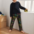 thumbnail image 5 of Wukai Color Summer Print Teenagers' Pajama Pant Sleep Pajama Lounge Pant PJ Bottoms with Pockets and Button Fly(Available in Big & Tall)-XS(5-6), 5 of 6