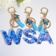 thumbnail image 3 of Minnieouse Llaveros con letras personalizadas, llavero con alfabeto portátil y ligero, llavero con borlas Accesorios de disfraces B, 3 of 6