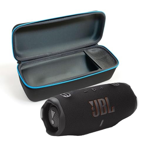 Altavoz Bluetooth JBL Charge 6 y divivi! Paquete de estuche rígido premium - Negro