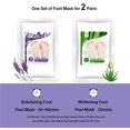 thumbnail image 5 of Foot Peel Mask 2 Pack Exfoliating Foot Mask for Callus and Dry Dead Skin Repair Rough Heels Get Baby Soft Smooth Touch Feet for Man Woman ( Lavender Aloe ), 5 of 5