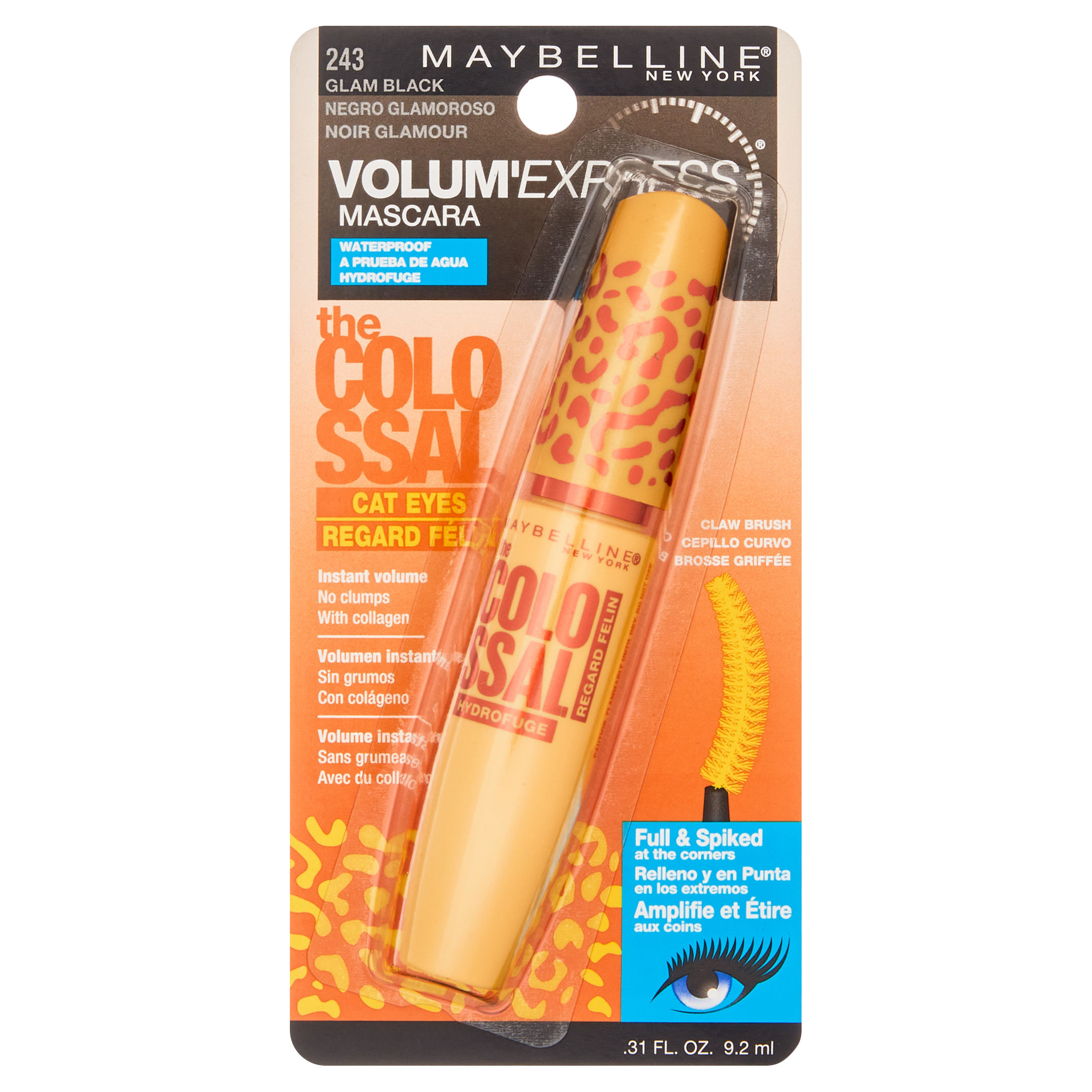 Maybelline Volum Express The Colossal Cat Eyes Waterproof Mascara, Glam Black - image 3 of 8