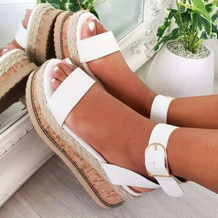 

HIBRO Fashion Women s Casual Shoes Breathable Thick-soled Slip-on Leisure Sandals