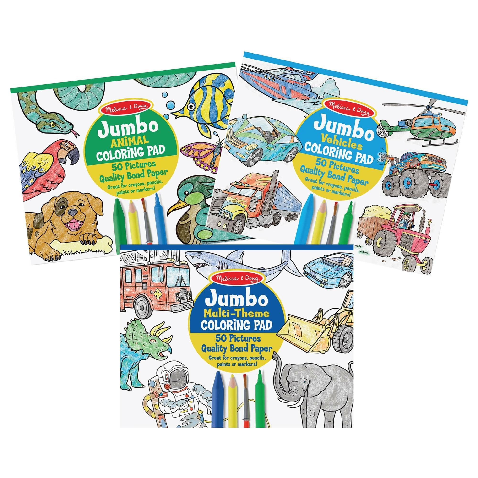 jumbo animal coloring pad