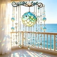 thumbnail image 5 of SLYNSHome Sea Themed Fish Wind Chime, 11.8 Inch Colorful Acrylic Suncatcher, Hanging Crystal Reflector for Window Yard, Outdoor Porch Balcony Decor, Beach Lover Gift, 5 of 6