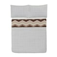 thumbnail image 2 of Abstract Reversible Bedspread Set, Geometric Chevron Pattern Classical Style Stripes Zigzag Motif Illustration, Pillow Shams & Comforter Microfiber Bedding Set, 3 Sizes, Pale Rose, by Ambesonne, 2 of 2