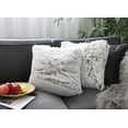 thumbnail image 4 of 2 Packs Fall Winter Home Decorative White Fluffy Plush Pillow Cover 20"x20", Luxury Faux Fur Throw Pillow Case, 4 of 4