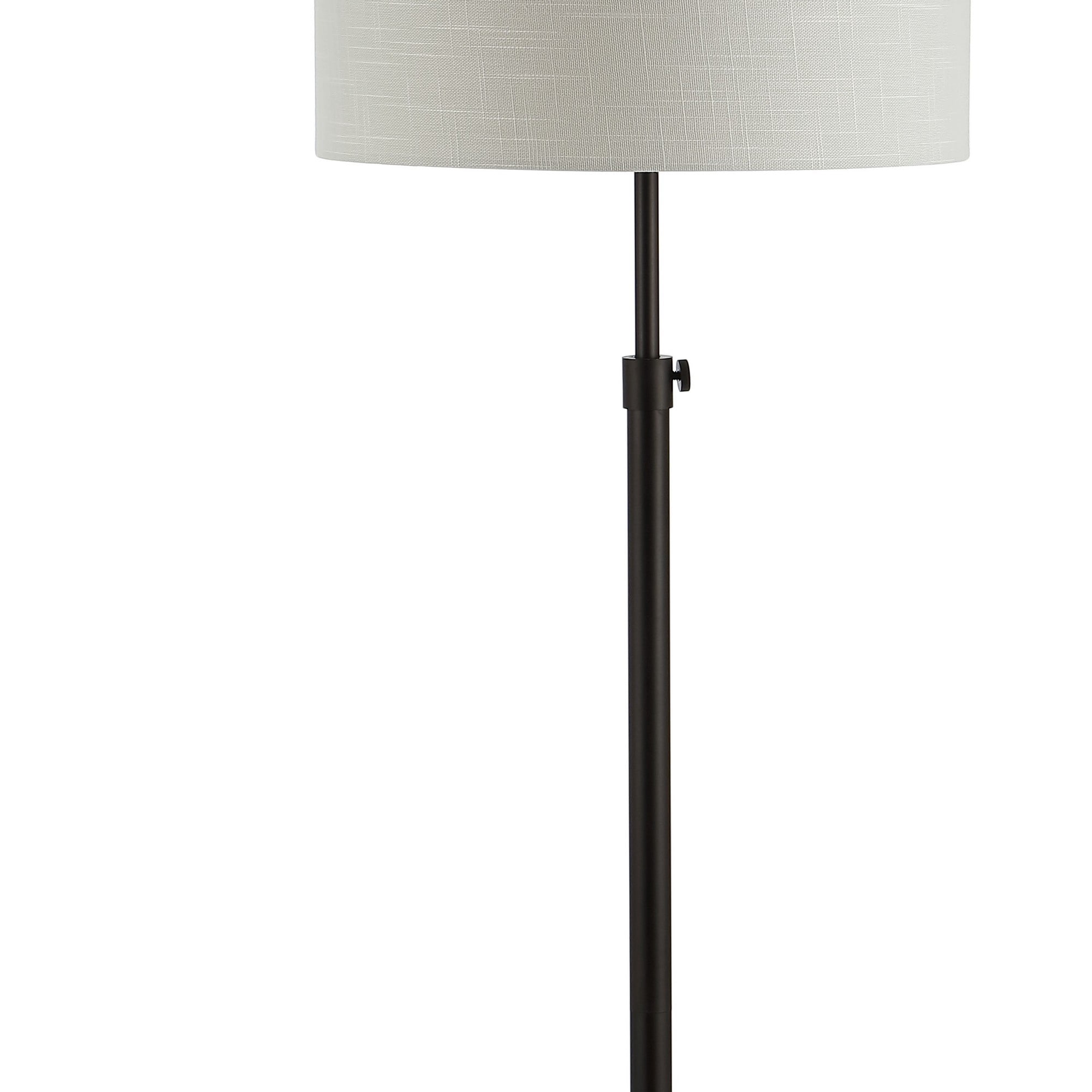 JONATHAN Y June 65" Adjustable Metal/Marble LED Floor Lamp, Oil Rubbed Bronze