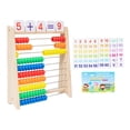 thumbnail image 4 of Ábaco de madera para matemáticas infantiles, material didáctico para matemáticas, herramienta de desarrollo, estante de conteo para primaria, 1.º y 2., 4 of 9