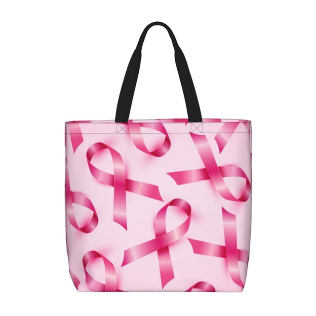 Easygdp Breast Cancer Ribbons Awareness Bolsa Tote para Mujer, Bolso de Hombro para Trabajo, Playa, Viajes, Compras y Supermercado
