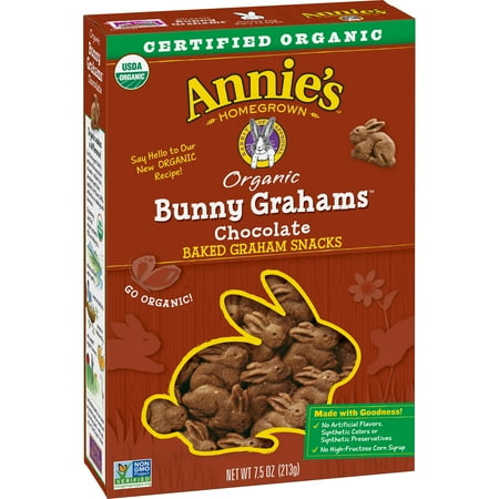 White Chocolate Bunny - (2 Pack) Annie's Bunny Grahams, Chocolate, Graham Snacks, 7.5 oz Box