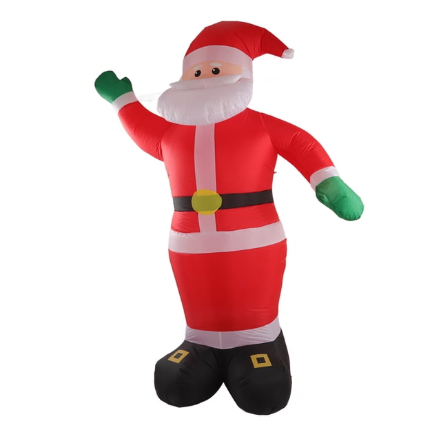Christmas Inflatable Decoration, Waterproof 100-240V Auto Inflation LED Light Inflatable Santa For Lawn US Plug