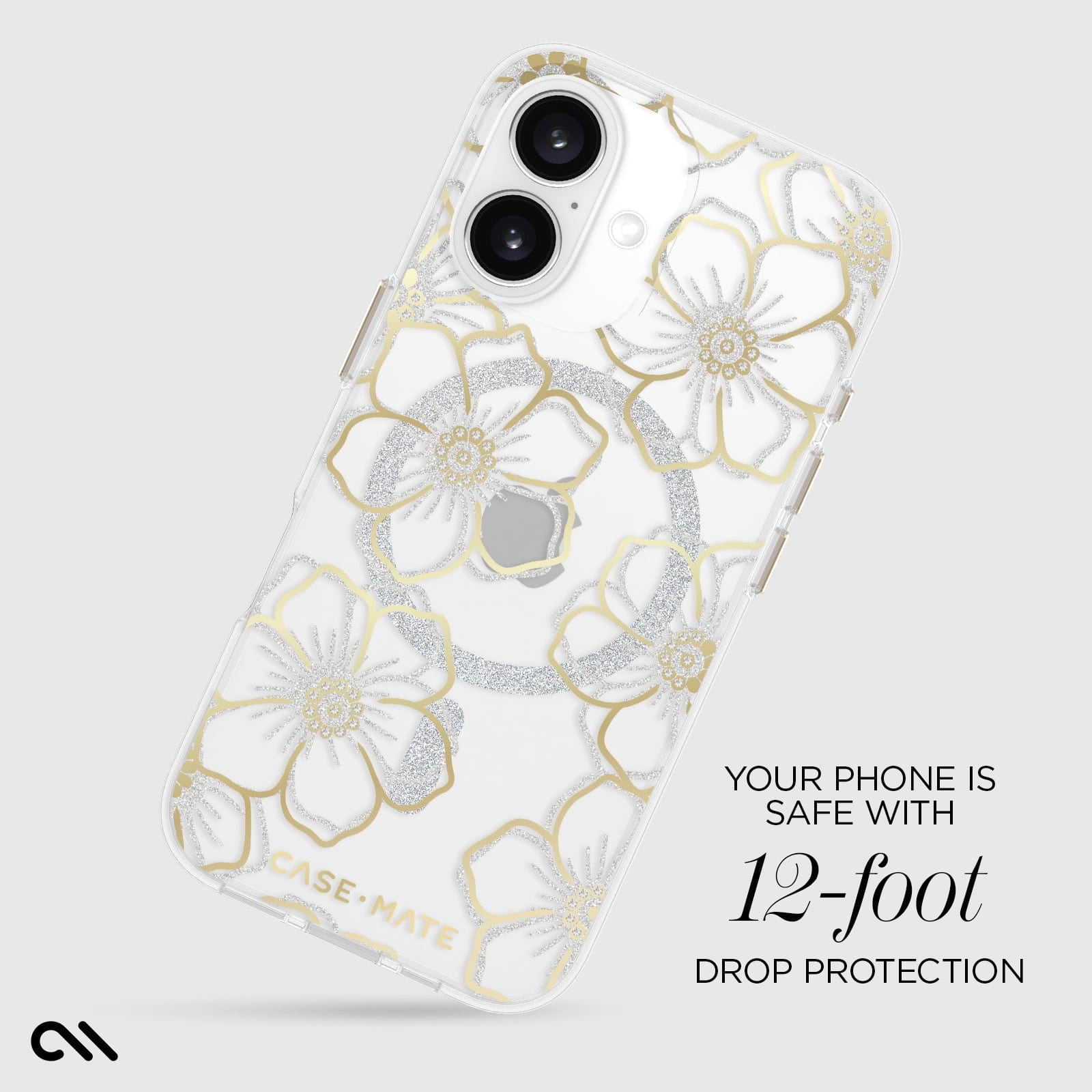 Case-Mate Apple iPhone 16 MagSafe Compatible Case - Floral Gems