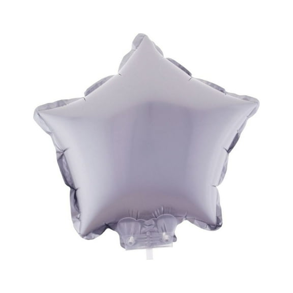 Balloon-Foil-Star on Stick 11"x11"-Matte Slv
