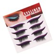 thumbnail image 3 of Juego de 4 pares de pegatinas para delineador de ojos, reutilizables, impermeables, de larga duración, autoadhesivas, con purpurina, juego de pegatinas para delineador de ojos, color morado, 3 of 8