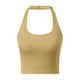 thumbnail image 1 of Camisetas sin mangas para mujer con sujetador incorporado, diseño con tirantes en el cuello, tejido transpirable, camisola informal de verano para interior y exterior., 1 of 5