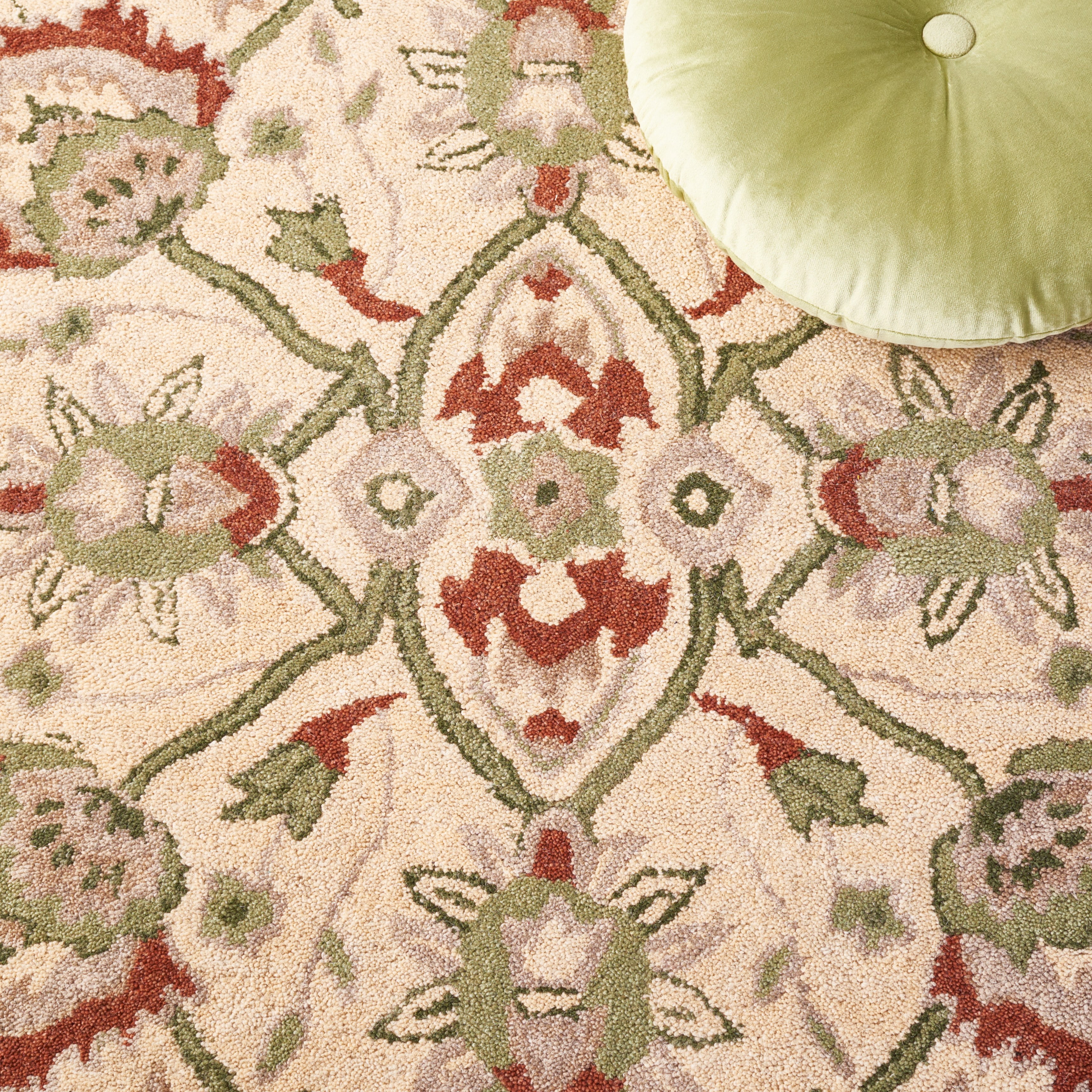 SAFAVIEH Antiquity Jaki Oriental Wool Area Rug, Rust/Ivory, 6' x 6' Square
