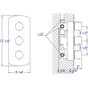 ALFI brand AB4001-PC Polished Chrome Concealed 3-Way Thermostatic Valve Shower Mixer Round Knobs