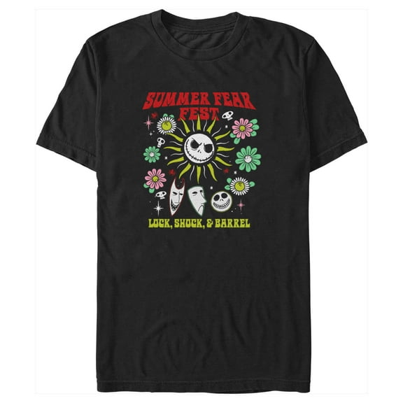 Men's The Nightmare Before Christmas Summer Fear Fest Graphic Tee Black Large