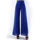 thumbnail image 5 of Pantalones acampanados de gasa de cintura alta para mujer: parte trasera elástica, cremallera lateral, tejido fluido, para bodas y cócteles, 5 of 5