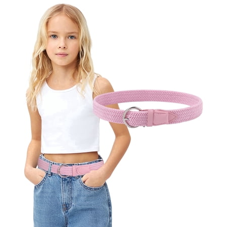 AWAYTR Elastic Kids Baseball Belts Pink