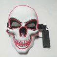 thumbnail image 2 of Máscara KAIYANG de esqueleto de Halloween con luz LED y 3 modos de flash color rojo, 2 of 5