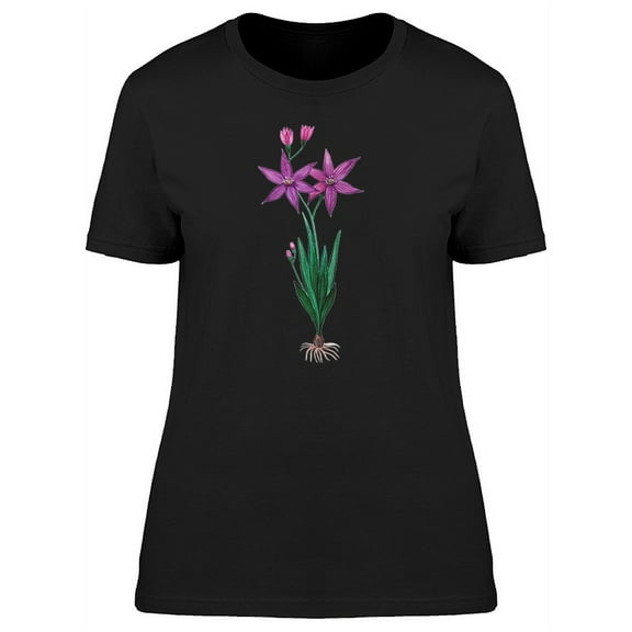 Watercolor Magenta Flowers T-Shirt Women -Image by Shutterstock, Female Small