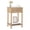 Rustic Walnut, variant on White Nightstand, Small Side Table with Drawer for Living Room, Farmhouse End Bedside Table with Spindle Wood Legs for Bedroom, Office, White