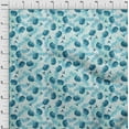 thumbnail image 4 of oneOone Velvet Teal Blue Fabric Florals Sewing Craft Projects Fabric Prints By Yard 58 Inch Wide, 4 of 6