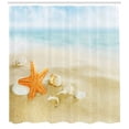 thumbnail image 3 of Ambesonne Starfish Shower Curtain, Tropic Seacoast, 69"Wx84"L, Multicolor, 3 of 3