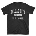 thumbnail image 1 of Dallas City Illinois Classic Established Men's Cotton T-Shirt, 1 of 1