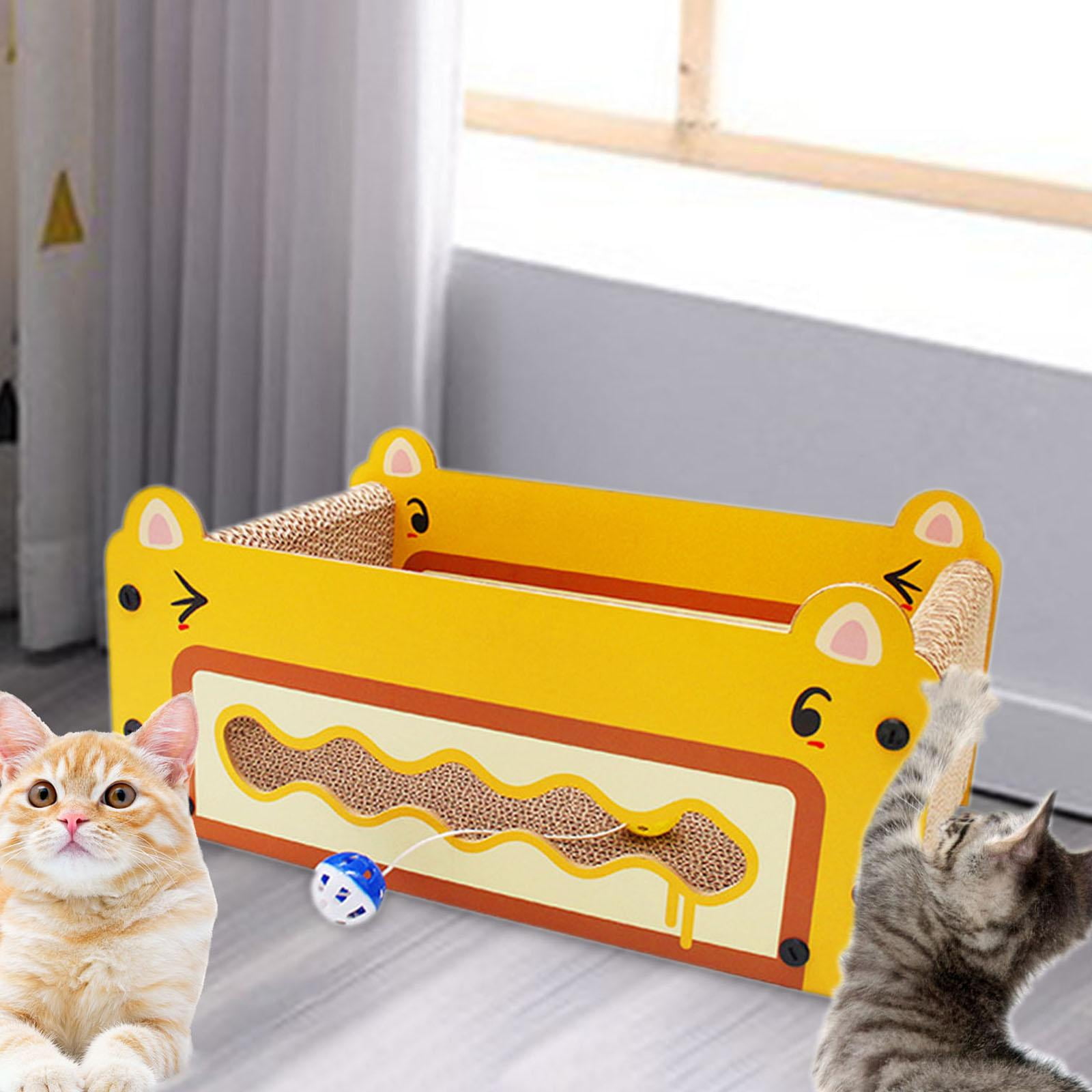 Bvdfgk Cardboard Cat Scratching Post, Lounge Bed, Cat Scratching Post, Cat Nest, Kitten Yellow