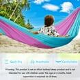 thumbnail image 3 of IC ICLOVER Kids Small Hammock for Camping Portable Hammock for Child Girls Boys Ultralight Backpack Mini Hammocks with Straps & Carabiner, 3 of 8