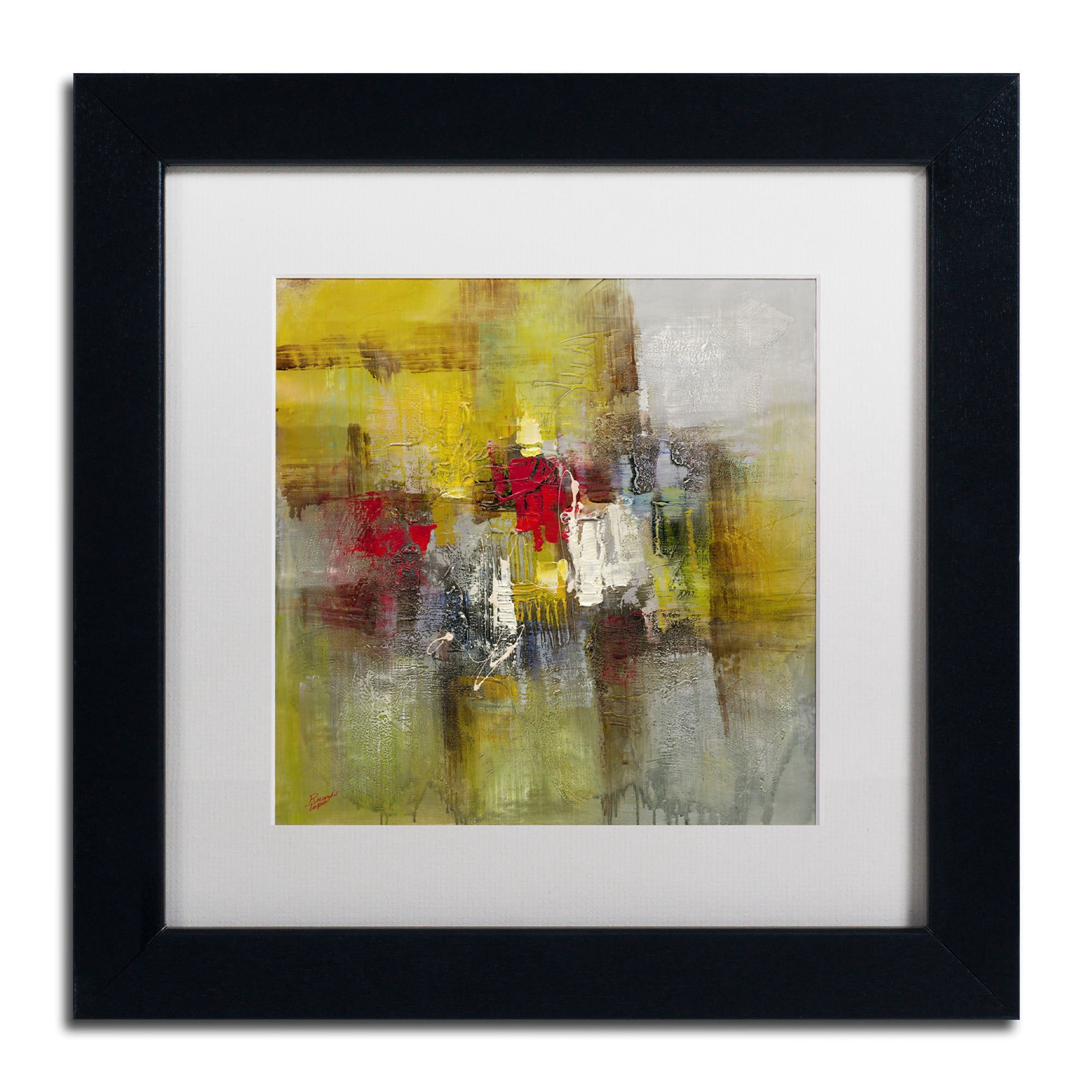 Trademark Ricardo Tapia "Cherish" Canvas Art White Matte With Black Frame 16" x 16" (MA0474-B1616MF)