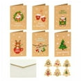 thumbnail image 1 of 6x 6 Piezas Tarjetas de Navidad, Tarjetas de Felicitación Deseos Cálidos Tarjetas Creativas de Festival Surtido de Tarjetas Navideñas para Amigos, 1 of 8